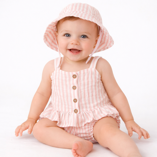 Carter's Just One You Baby Girls' Sunsuit with Hat Set - Pink 18M