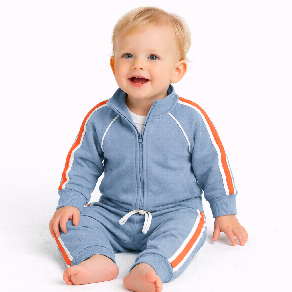 Cat & jack Kids 2pc Blue and Orange Tracksuit Set