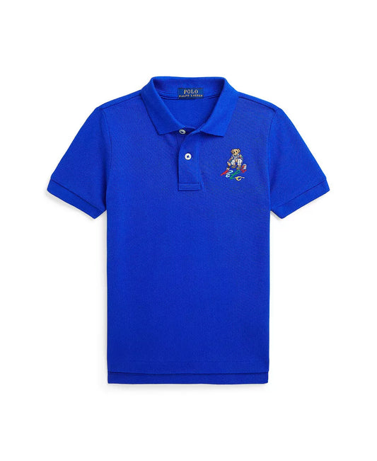 Toddler and Little Boys Polo Bear Cotton Mesh Polo Shirt