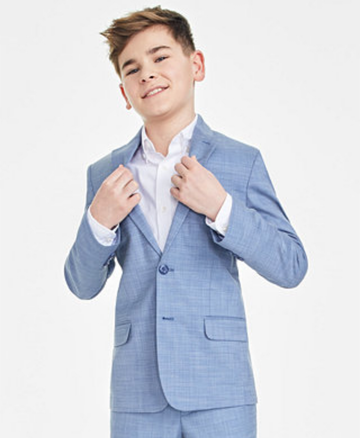 Tommy Hilfiger Boys' Size 14 Modern-Fit Sharkskin Suit Jacket