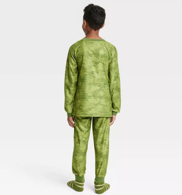 Green Dinosaur Kids Pajamas