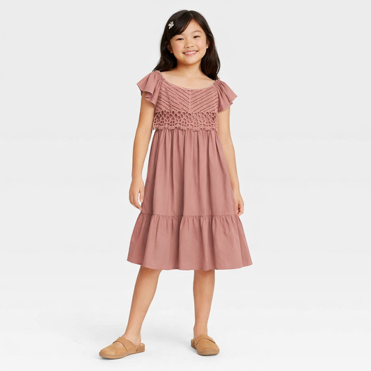 Speechless Babydoll Dress - Mauve