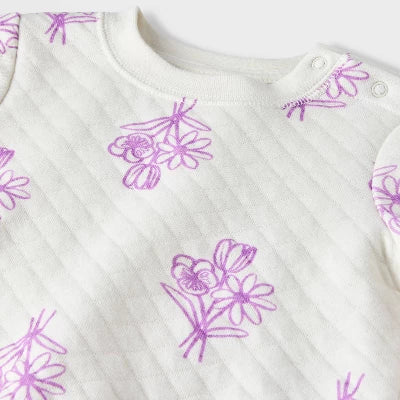 Floral Print Sweatshirt and Lavender Pants Set Cat & Jack