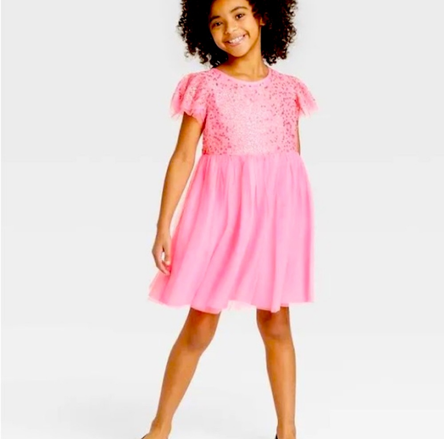 Girl Pink Sparkle Kids Dress Cat & Jack