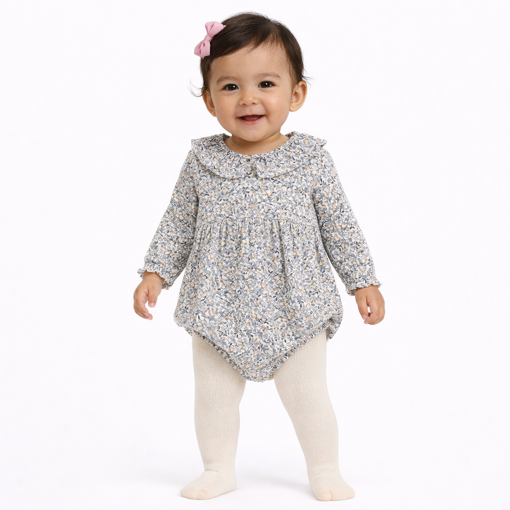 Carter's Just One You Baby Girls' 2pc Floral Romper with Tights - Blue
