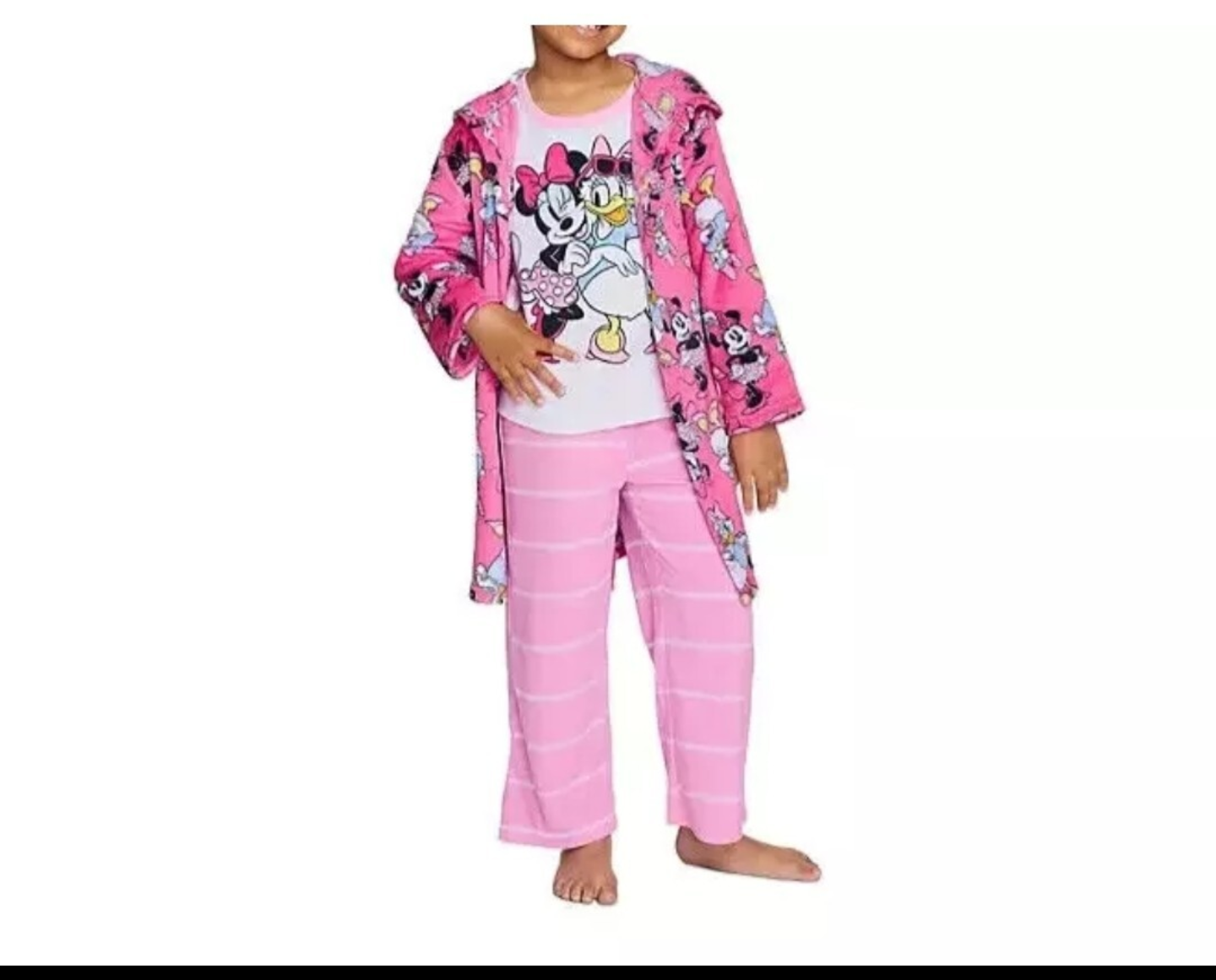 Disney Junior Minnie 3-Pc Super Soft & Cozy Hooded Robe & Pajama Set