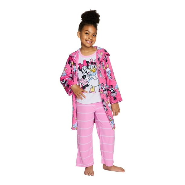 Disney Minnie 3-Pc Super Soft & Cozy Hooded Robe & Pajama Set