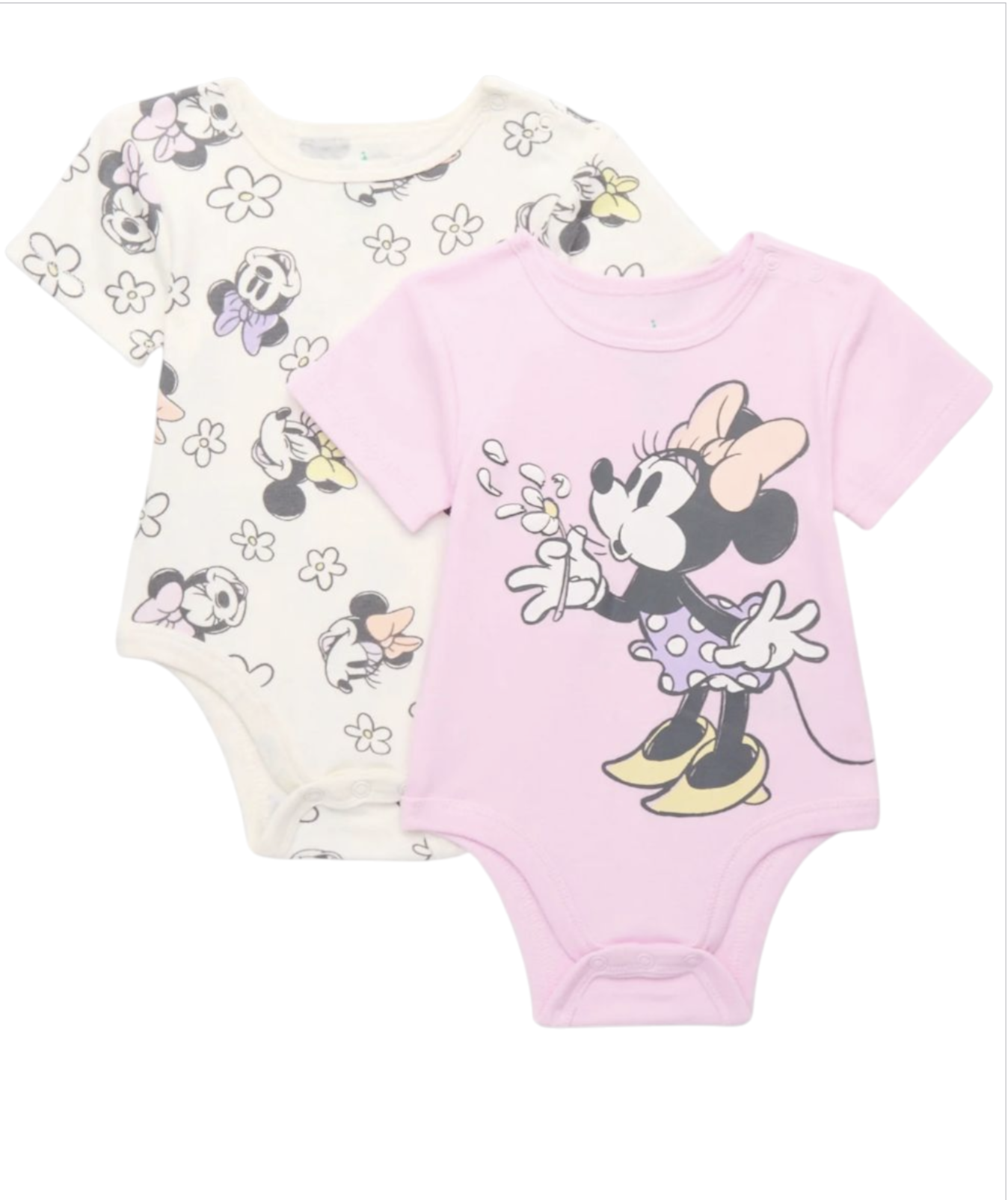 Disney Minnie Mouse Bodysuit Set - Pink and White