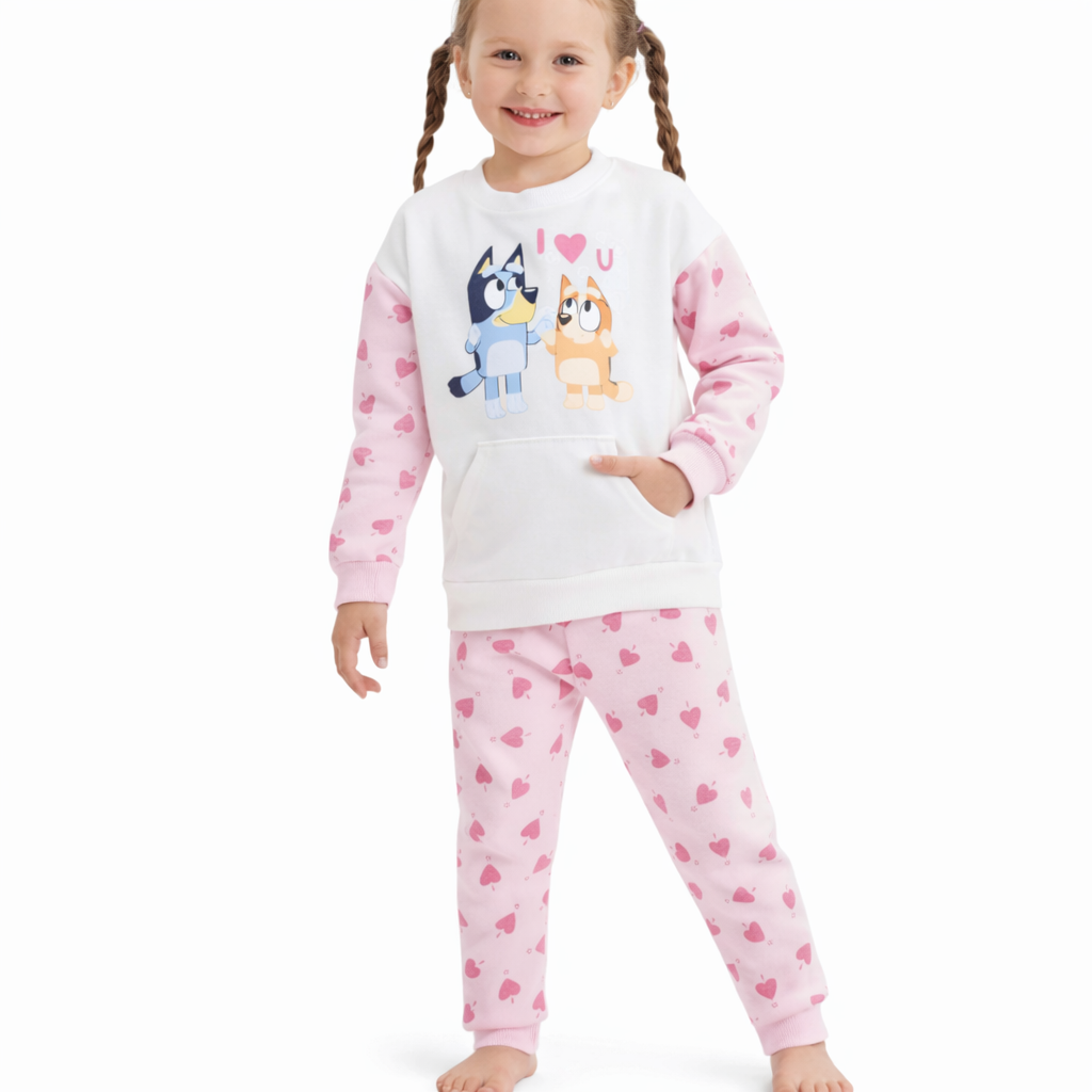 Toddler Girls' Bluey 2pc Top and Bottom Set - Pink