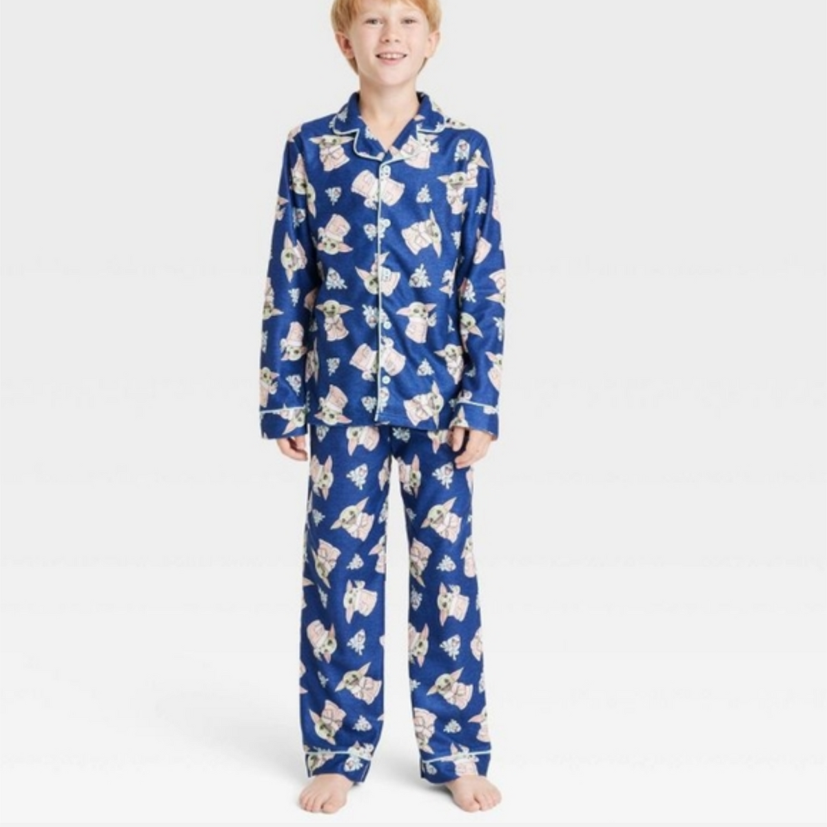 Star Wars Mandalorian Child Pajama Set - Blue, L boys