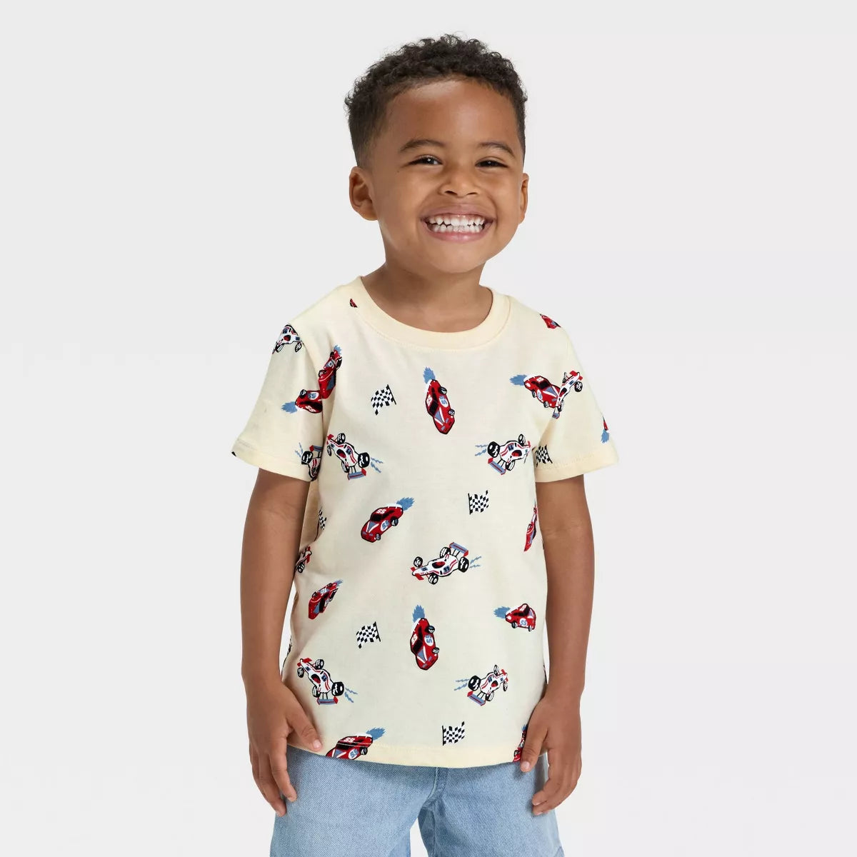 Toddler Boys' 3pk Short Sleeve Racecar T-Shirt - Cat & Jack