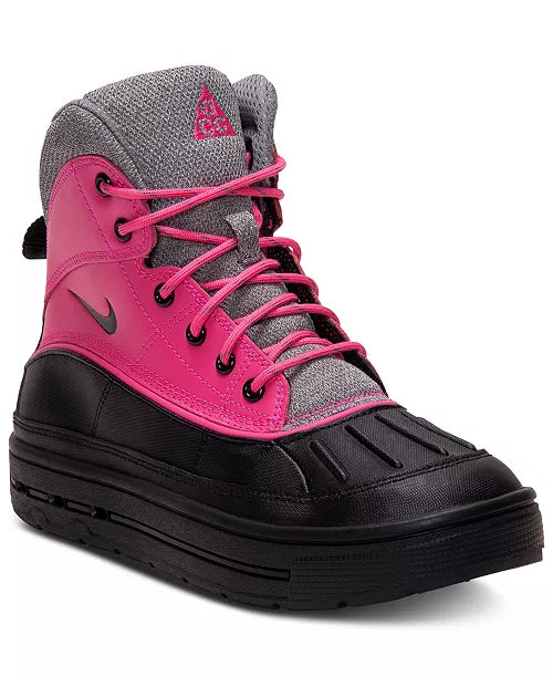 Nike Woodside 2 High GS Size 5.5 Girls Shoes Flesh/Grey/Black