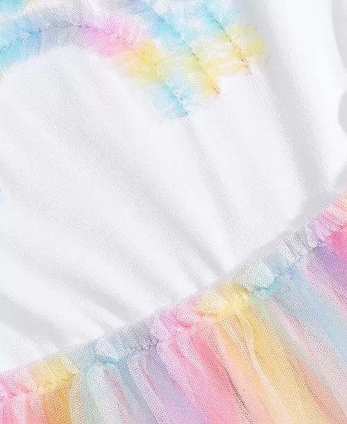Epic Threads Rainbow Tulle Dress - Bright White