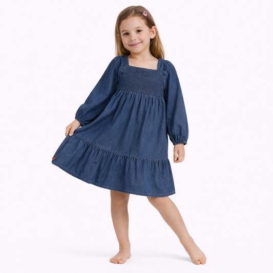 Levi's Long Sleeve Smocked Top Dress - Pacific Highway