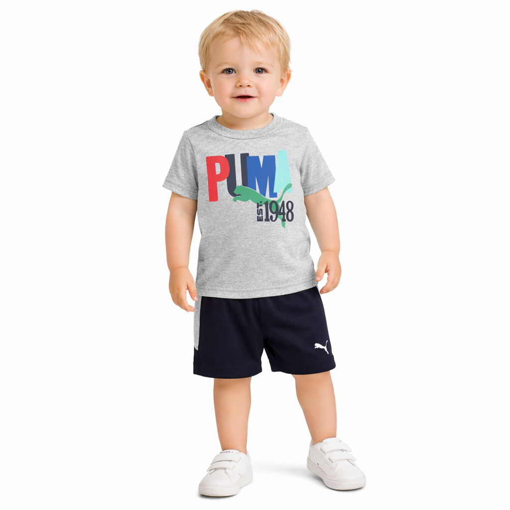 Puma Baby Boy 12M Short Sleeve Tee & Shorts Set