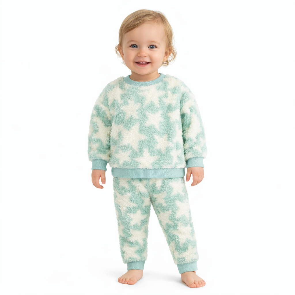 Baby Shearling Top & Bottom Set - Cat & Jack Mint 12M