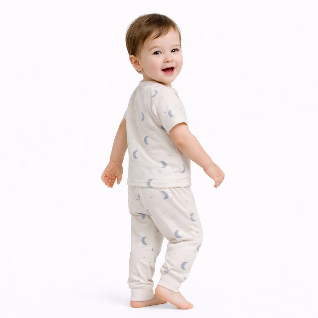 Cloud island Kids Pajamas with Moon Print