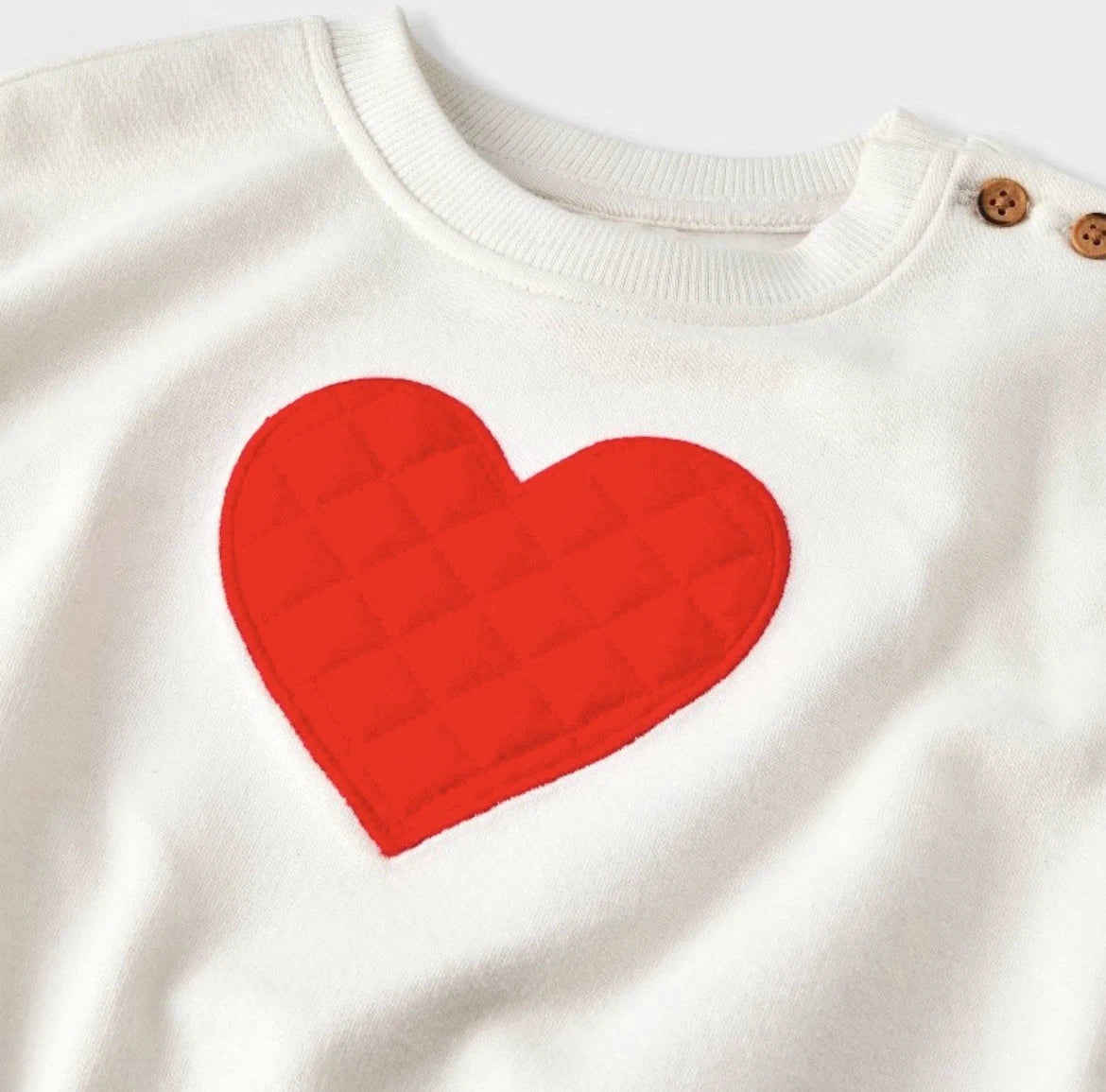 Baby Heart Sweatshirt and Striped Pants Set