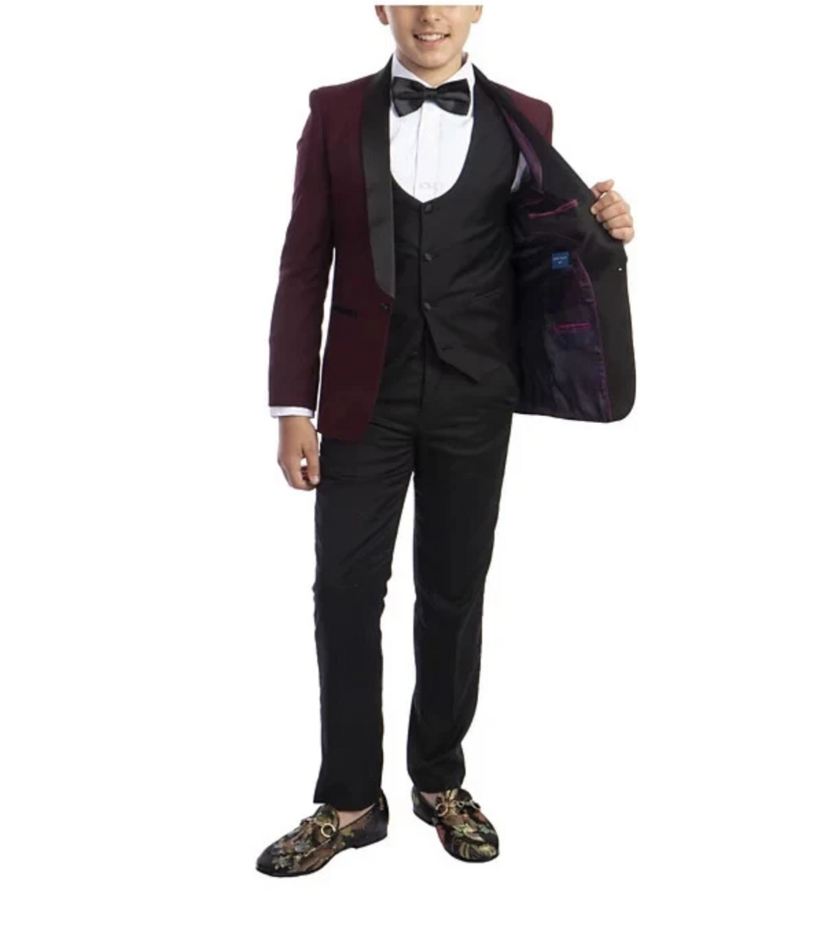 Perry Ellis Boys' Slim Fit Shawl Tuxedo Set, 5pc Size 18 boys