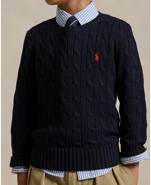Polo Ralph Lauren Kids' Navy Cable-Knit Sweater
