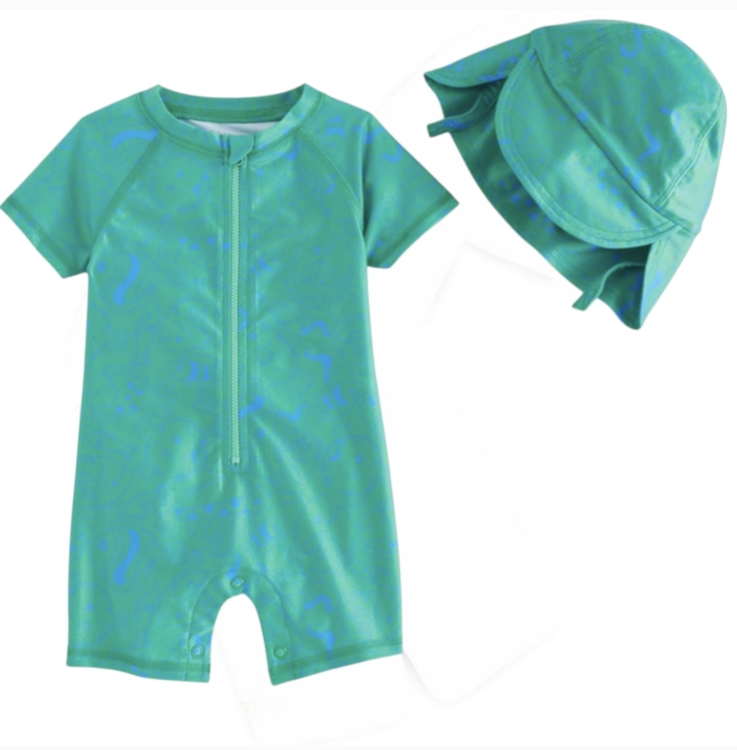 First Impressions Baby Boys Fish Rash Guard and Hat 2-Piece Set