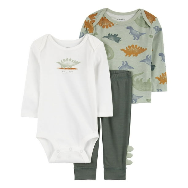 Carter's Boys 3-Piece Long Sleeve Bodysuit Pant Set