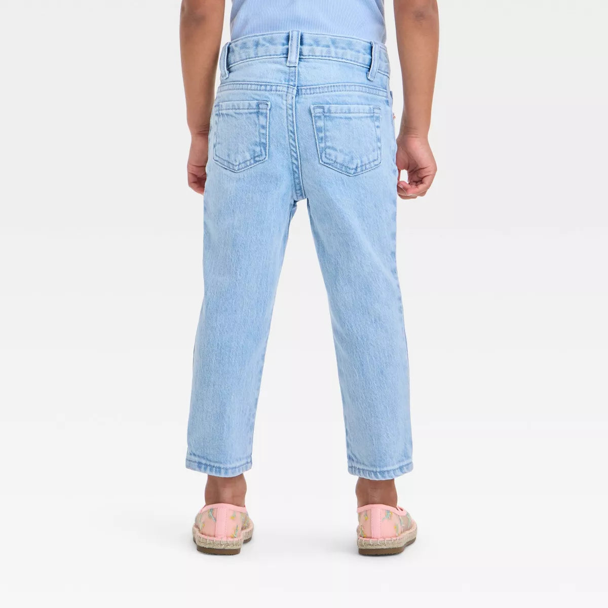 Toddler Girls' Embroidered Pants  Cat & Jack Light Wash