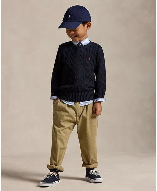 Polo Ralph Lauren Kids' Navy Cable-Knit Sweater