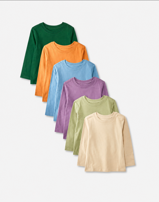 Cat & Jack Toddler Boys' 6pk Long Sleeve T-Shirts 3T