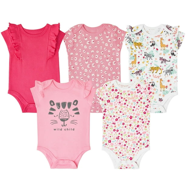 Member's Mark For Girls 5-Pack Bodysuits,  Size 3M