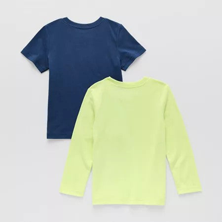 Okie Dokie Toddler & Little Boys Crew Neck Short Sleeve Regular Fit 2-pc.