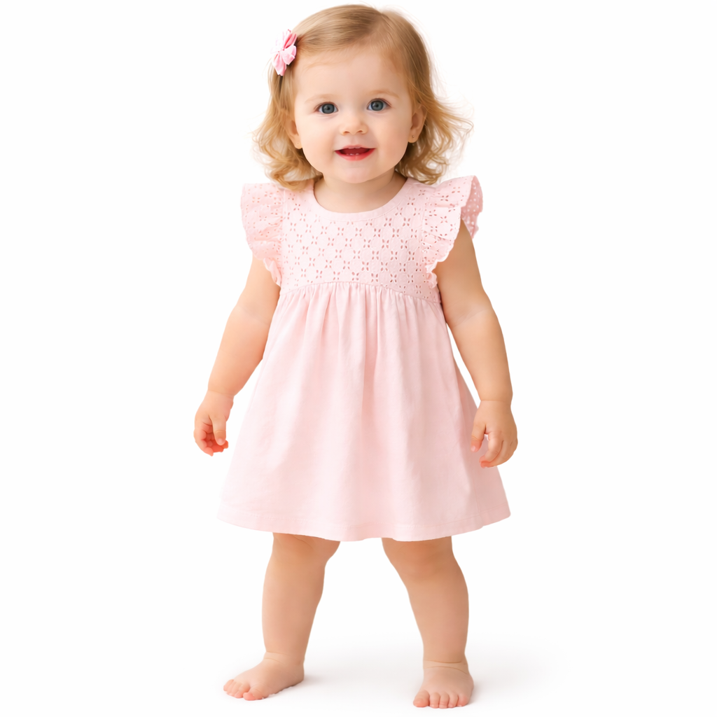 Carter's Baby Girls' Eyelet Dress - Pink