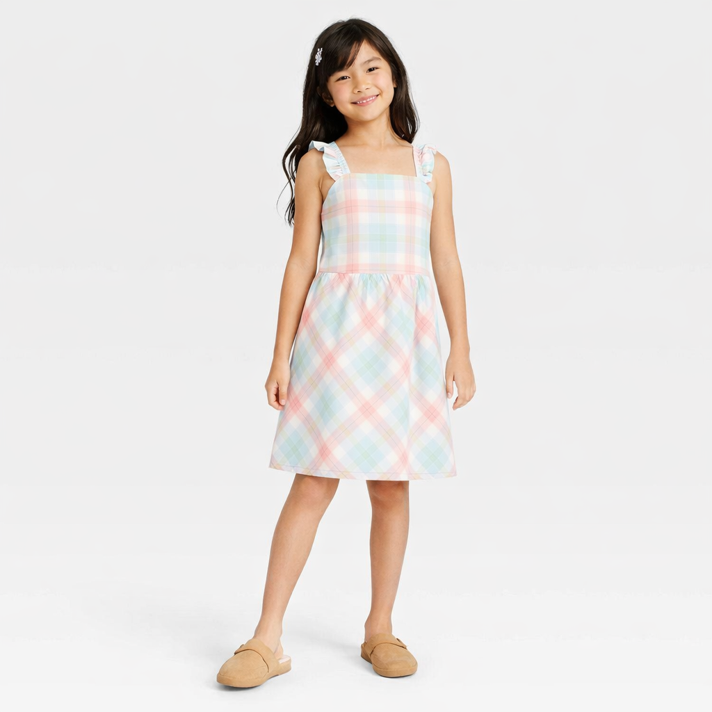 Carter's Plaid Flutter Dress - Multi