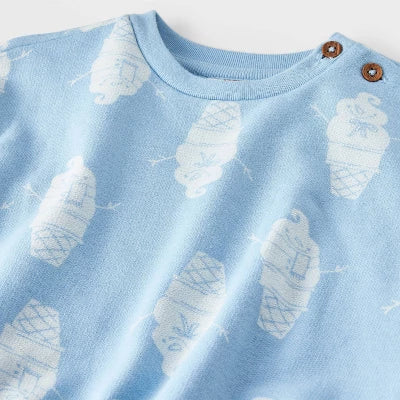 Baby Girls' Snowman Cone Fleece Sweatshirt & Ribbed Leggings Set