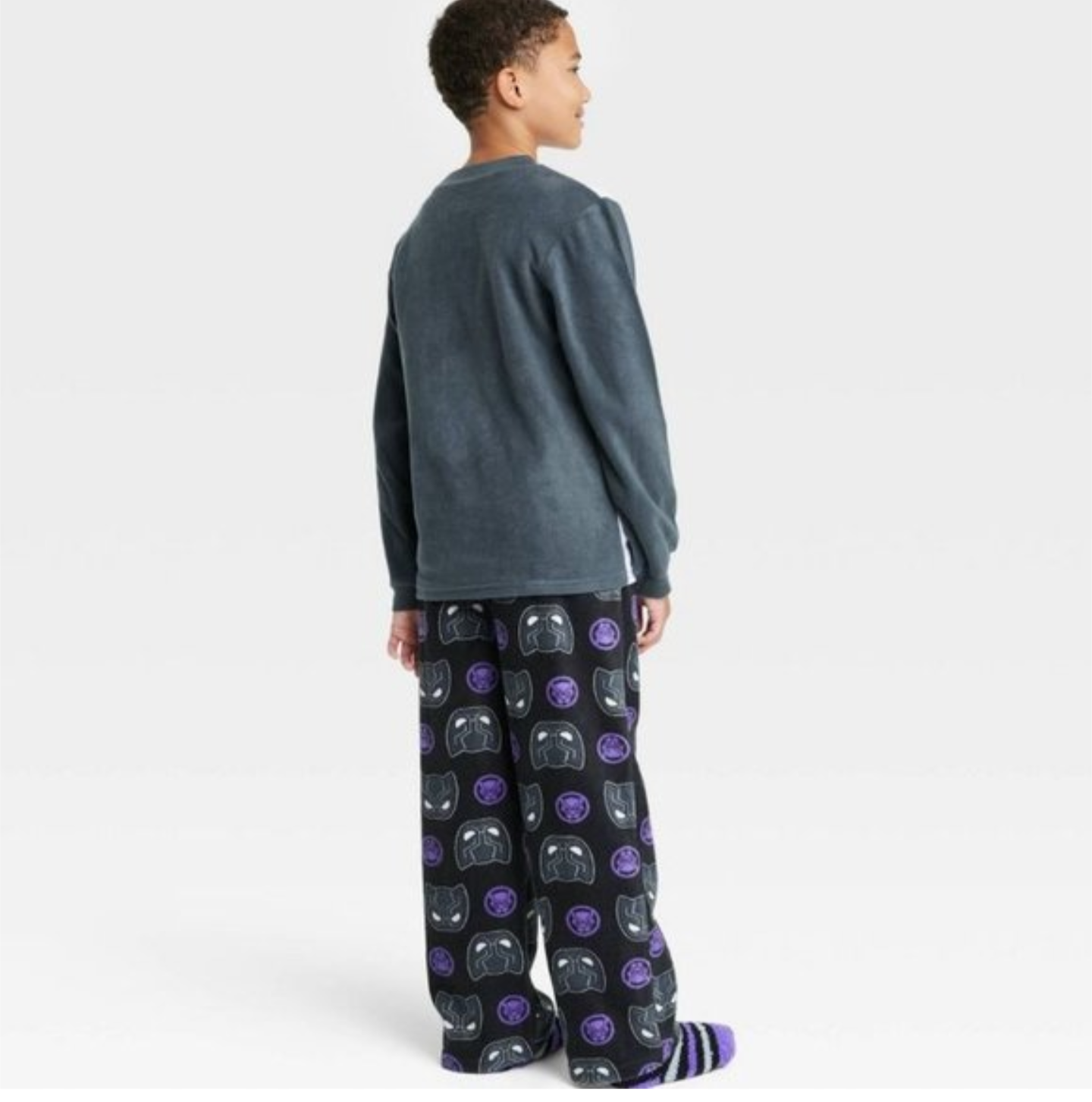 Marvel boys Black Panther Pajama 2pc Set - Gray XS