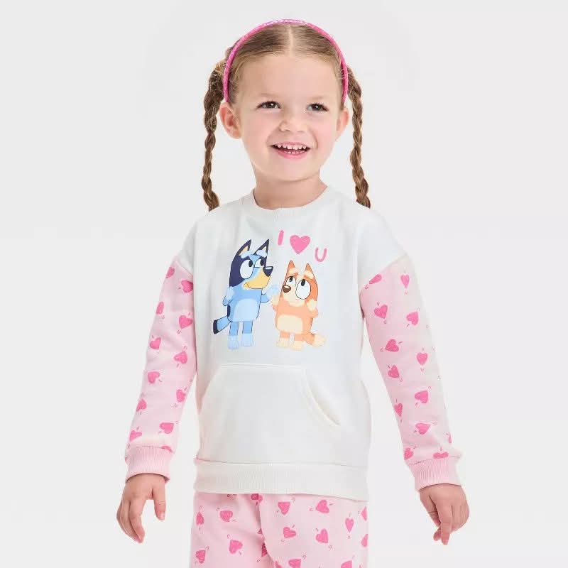 Toddler Girls' Bluey 2pc Top and Bottom Set - Pink