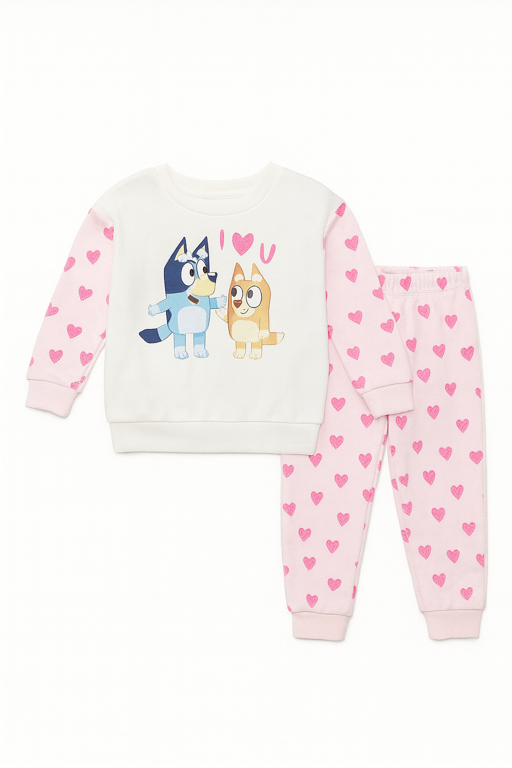 Bluey Kids Pink Heart Pajamas