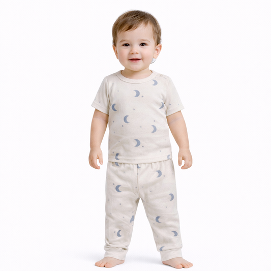 Cloud island Kids Pajamas with Moon Print