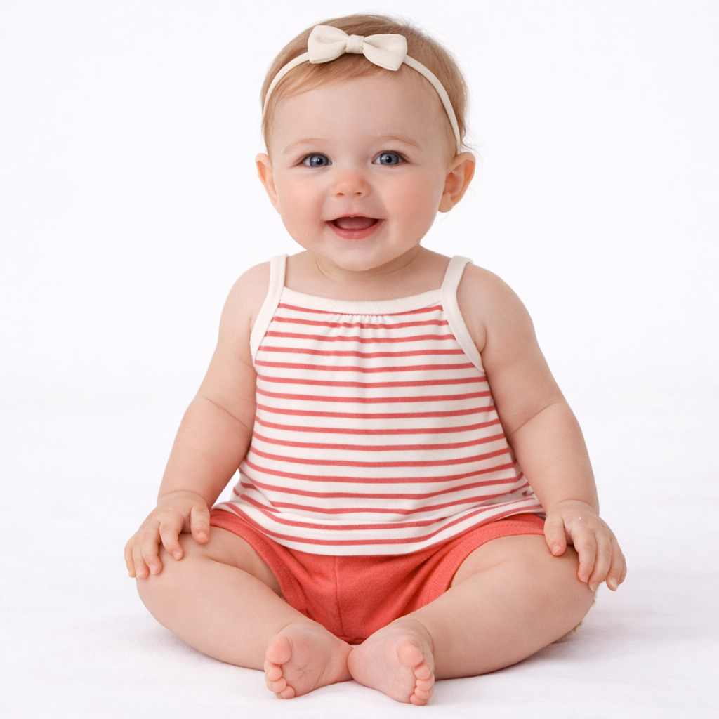 Baby Girls' 3pc Stripped Floral Printed Top & Bottom Set - Cat & Jack