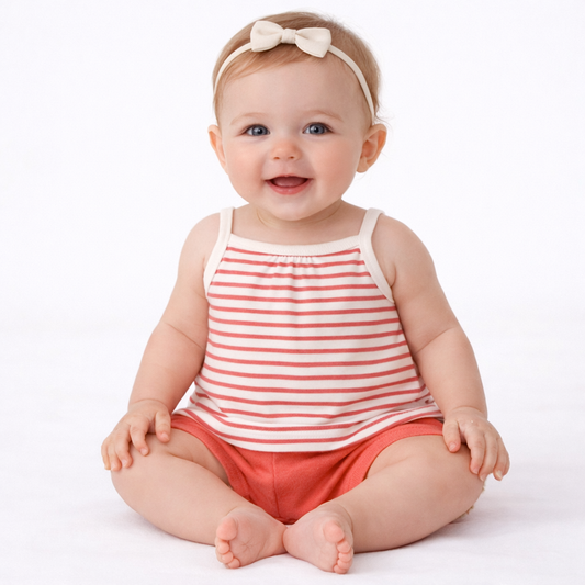 Baby Girls' 3pc Stripped Floral Printed Top & Bottom Set - Cat & Jack